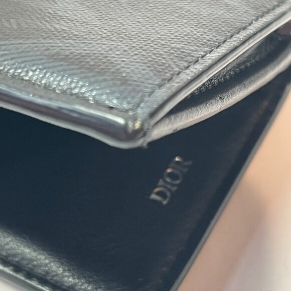 Dior Black Diamond Vertical Long Wallet - Preowned - Picture 15 of 16
